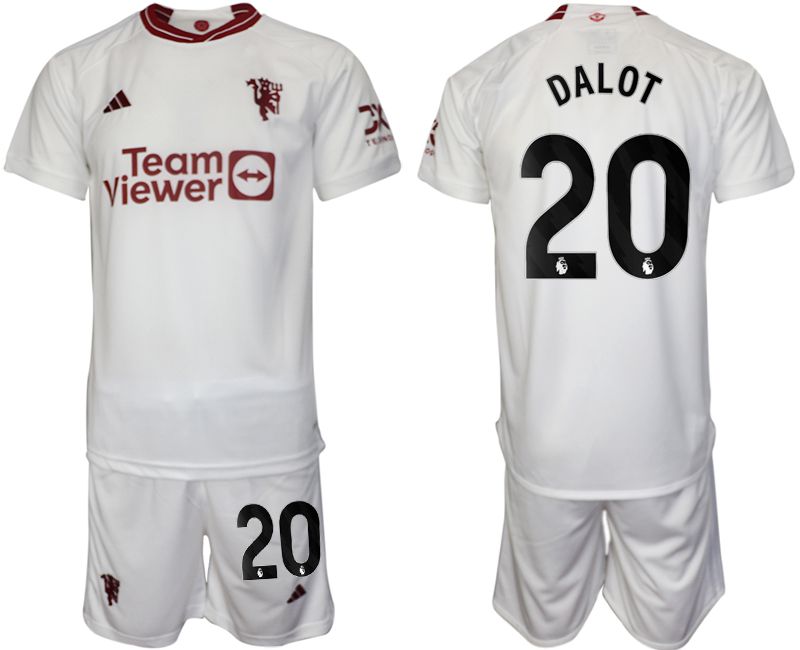 Men 2023-2024 Club Manchester United away white #20 Soccer Jersey